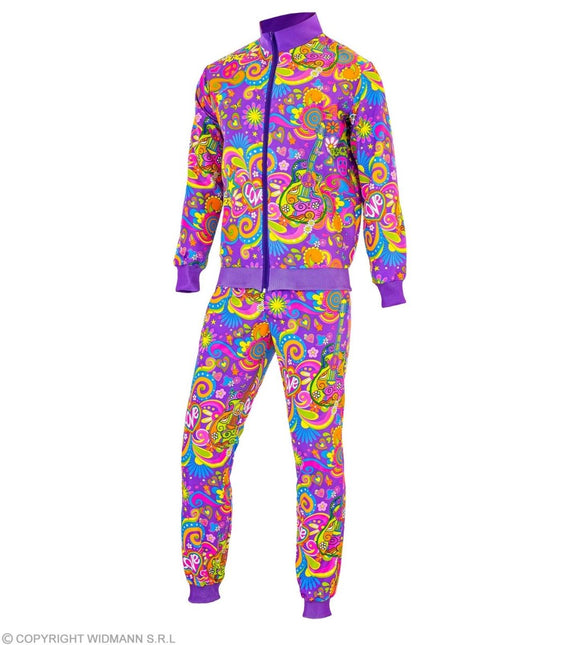 Hippie 60S Trainingspak Fout Paars van Widmann koop je bij Partywinkel