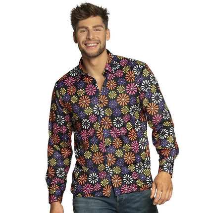 Hippie Blouse Heren Bloemen van Boland koop je bij Partywinkel