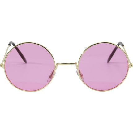 Hippie Bril met Roze Glazen van Folat koop je bij Partywinkel