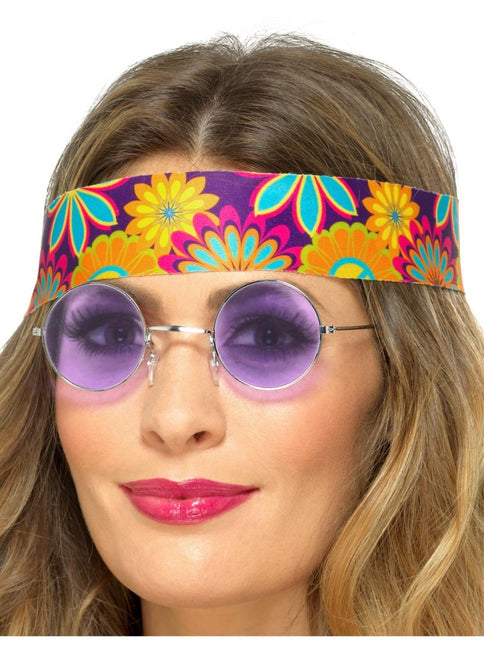 Hippie Bril Paars van Smiffys koop je bij Partywinkel