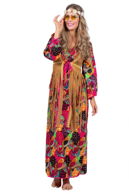 Hippie Jurk Lang Gekleurd van Wilbers & Wilbers koop je bij Partywinkel
