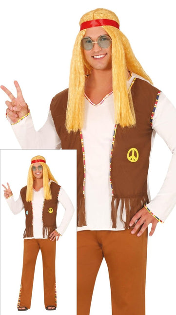 Hippie Kostuum Bruin van Fiestas Guirca koop je bij Partywinkel