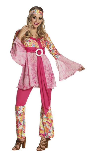 Hippie Kostuum Dames Roze van Boland koop je bij Partywinkel