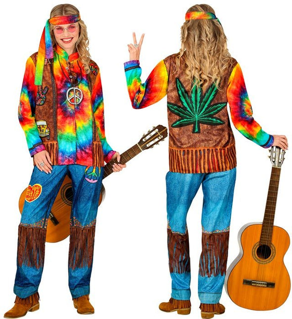 Hippie kostuum gekleurd Uni van Widmann koop je bij Partywinkel