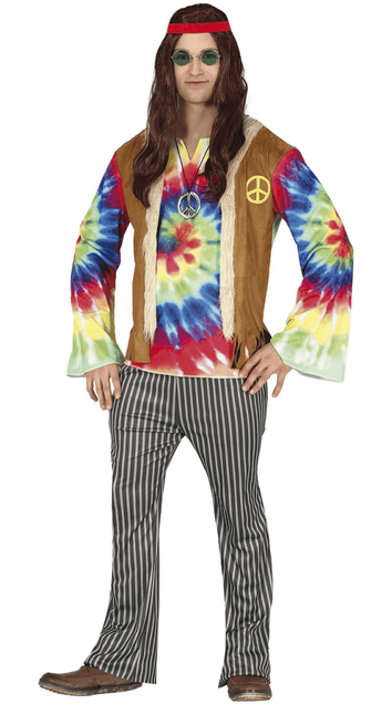 Hippie Kostuum Heren Gekleurd van Fiestas Guirca koop je bij Partywinkel