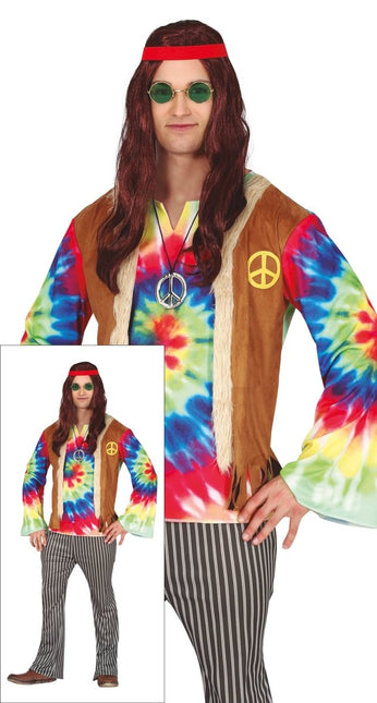 Hippie Kostuum Heren Gekleurd van Fiestas Guirca koop je bij Partywinkel
