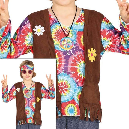 Hippie Kostuum Jongen Bloemen van Fiestas Guirca koop je bij Partywinkel