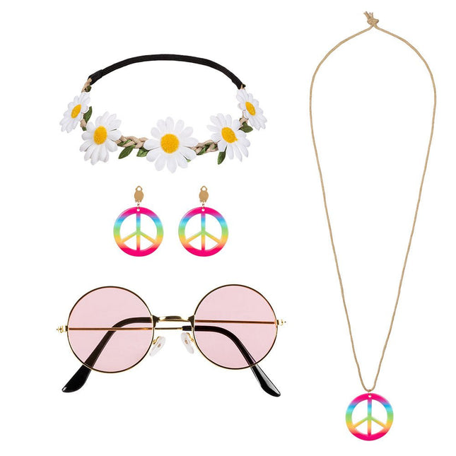 Hippie Kostuum Set 5 delig van Boland koop je bij Partywinkel