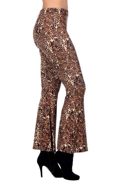 Hippie 60S Broek Panterprint van Wilbers & Wilbers koop je bij Partywinkel