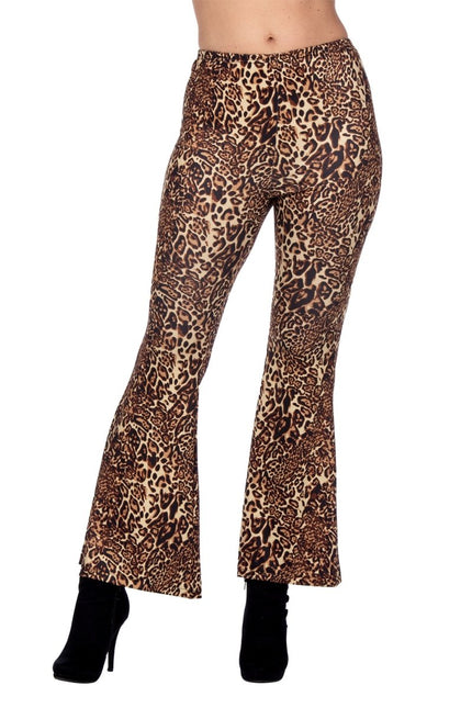 Hippie 60S Broek Panterprint van Wilbers & Wilbers koop je bij Partywinkel