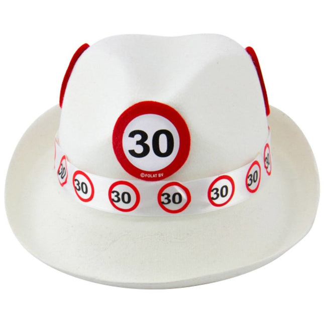Hoed 30 Jaar Verkeersbord van Folat koop je bij Partywinkel