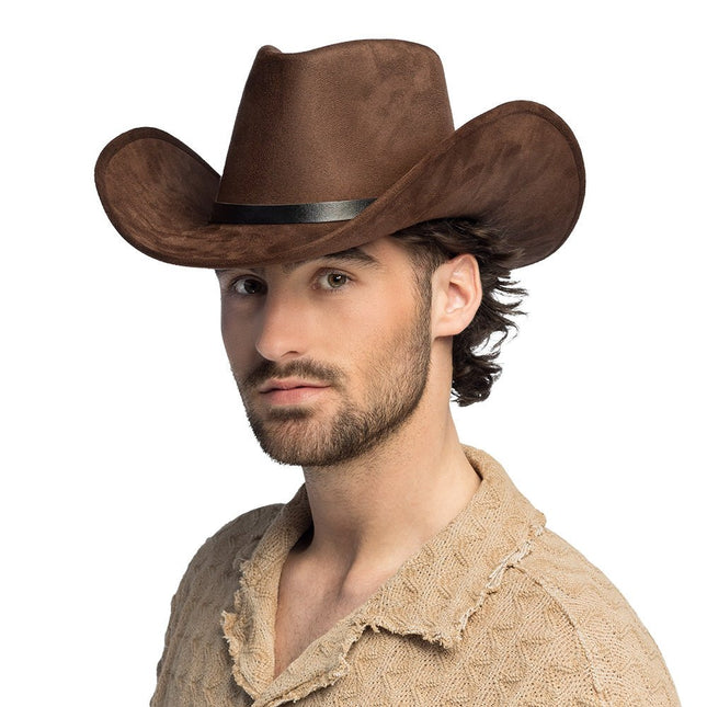 Hoed cowboy Bronco bruin van Boland koop je bij Partywinkel