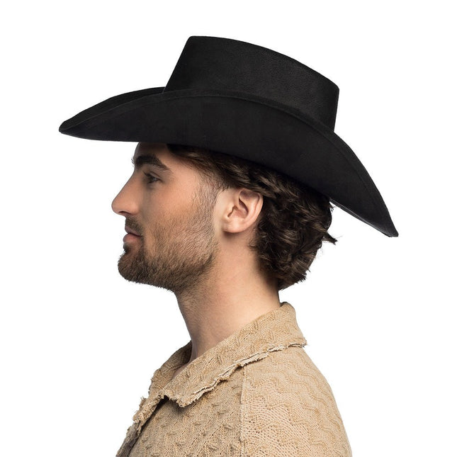 Hoed cowboy Bronco zwart van Boland koop je bij Partywinkel