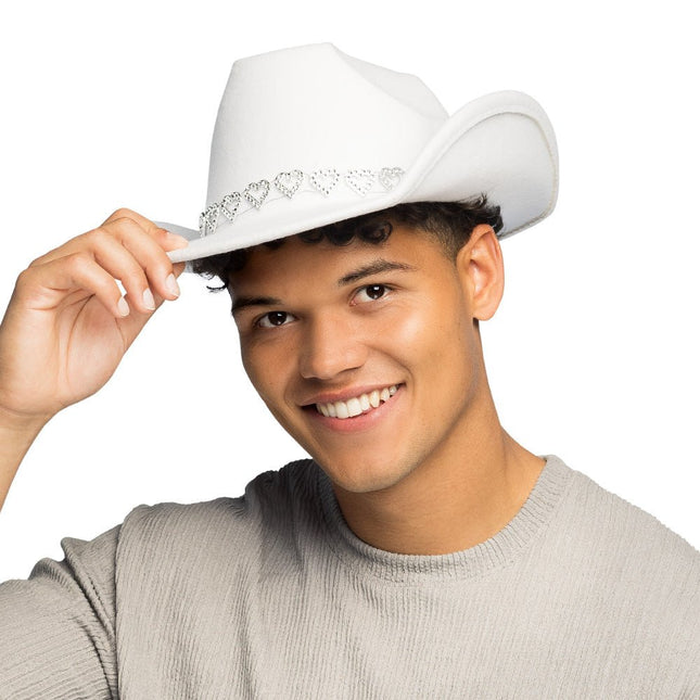 Hoed cowboy Jamie wit van Boland koop je bij Partywinkel