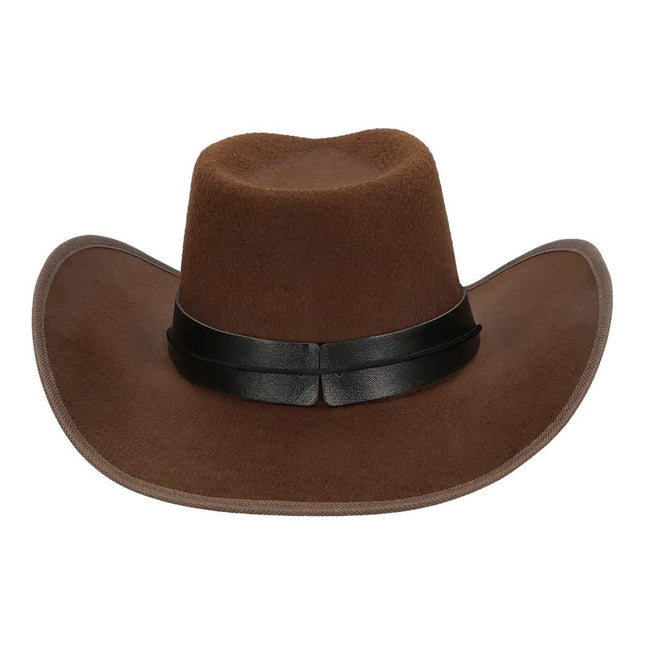 Hoed cowboy Wyatt bruin van Boland koop je bij Partywinkel