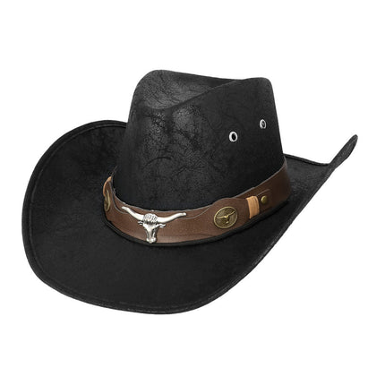 Hoed cowboy Wyatt deluxe van Boland koop je bij Partywinkel