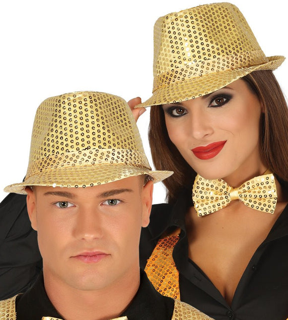 Hoed Gouden Pailletten van Fiestas Guirca koop je bij Partywinkel