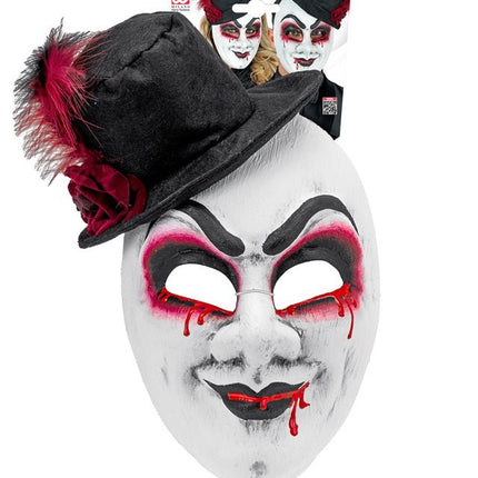 Hoed Masker Zwart Wit van Widmann koop je bij Partywinkel