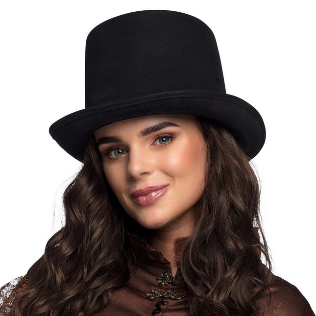 Hoed Steamtopper Zwart van Boland koop je bij Partywinkel