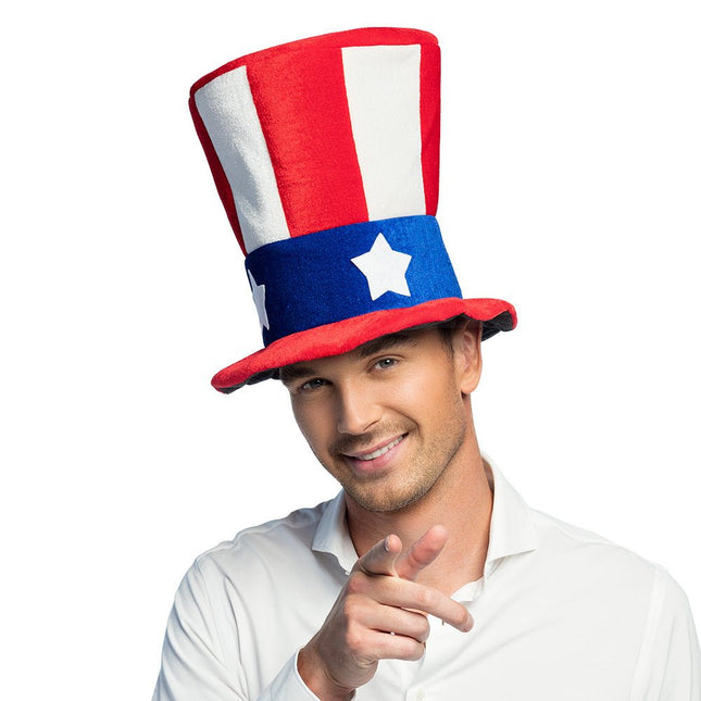 Hoge Hoed Amerikaanse Vlag van Boland koop je bij Partywinkel