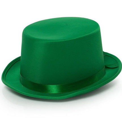 Hoge Hoed Satijn Groen van Partychimp koop je bij Partywinkel
