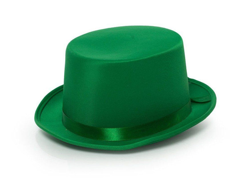 Hoge Hoed Satijn Groen van Partychimp koop je bij Partywinkel