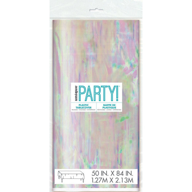 Holografisch Tafelkleed 2,13m van Unique koop je bij Partywinkel