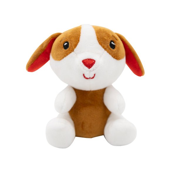 Hond Ballon Gewicht Bruin Wit 2 - In - 1 Knuffel 11cm van Riethmueller koop je bij Partywinkel