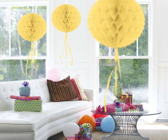 Honeycomb Bal Ivoorkleur 30cm van Folat koop je bij Partywinkel