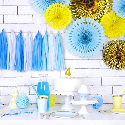 Honeycomb Bal Lichtblauw 10cm van Partydeco koop je bij Partywinkel