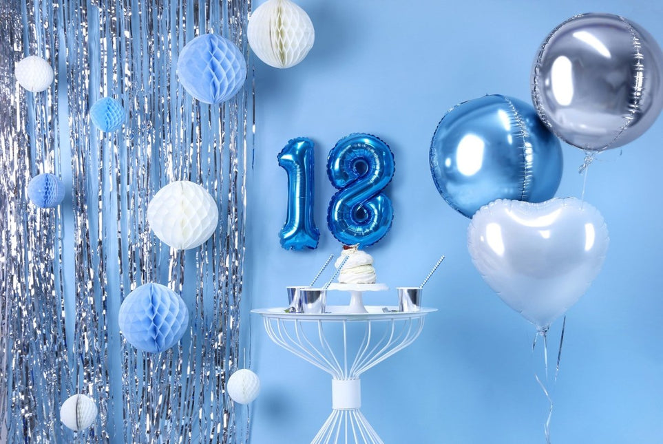 Honeycomb Bal Lichtblauw 20cm van Partydeco koop je bij Partywinkel
