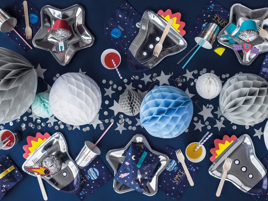 Honeycomb Bal Lichtgrijs 30cm van Partydeco koop je bij Partywinkel