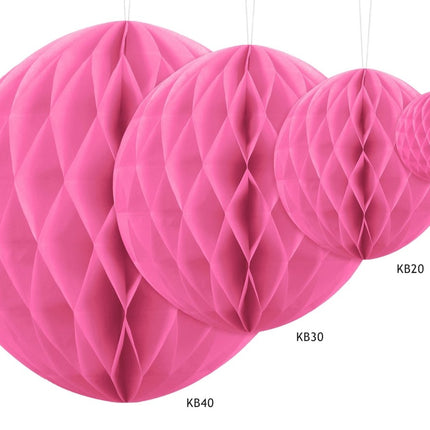 Honeycomb Bal Roze 10cm van Partydeco koop je bij Partywinkel