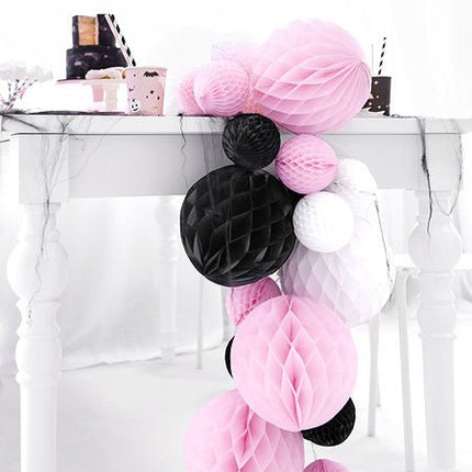 Honeycomb Bal Zwart 10cm van Partydeco koop je bij Partywinkel