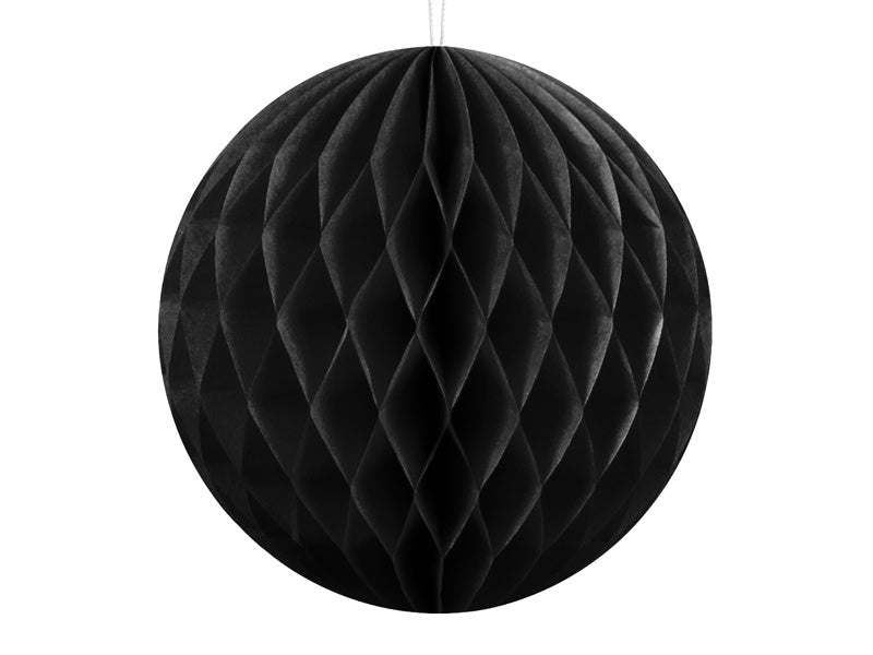 Honeycomb Bal Zwart 10cm van Partydeco koop je bij Partywinkel