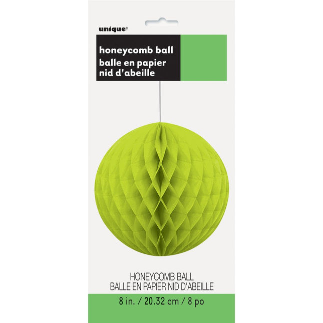 Honeycomb Bol Lime Groen 20cm van Unique koop je bij Partywinkel