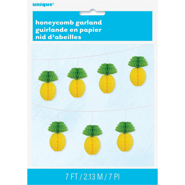 Honeycomb Slinger Ananas 2,1m van Unique koop je bij Partywinkel