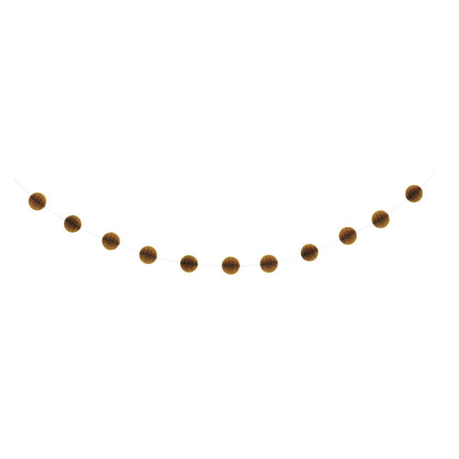 Honeycomb Slinger Goud 2,2m van Unique koop je bij Partywinkel