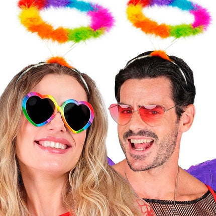 HOOFDBAND HALO ENGEL REGENBOOG van Widmann koop je bij Partywinkel