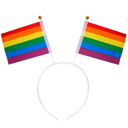 Hoofdband regenboog vlaggen van Widmann koop je bij Partywinkel