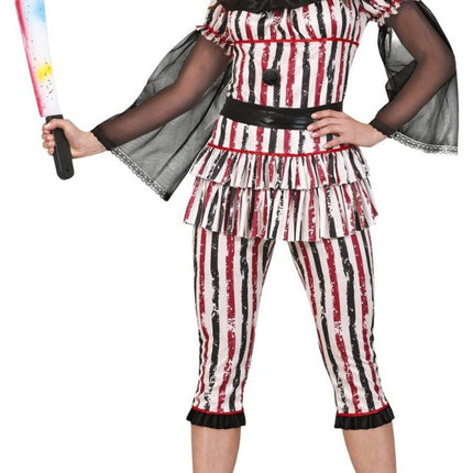 Horror Clown Halloween Kostuum Dames Rood van Fiestas Guirca koop je bij Partywinkel