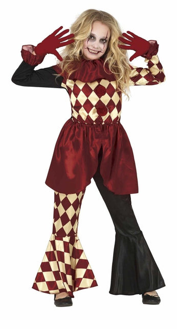 Horror Clown Halloween Kostuum Meisje Rood van Fiestas Guirca koop je bij Partywinkel
