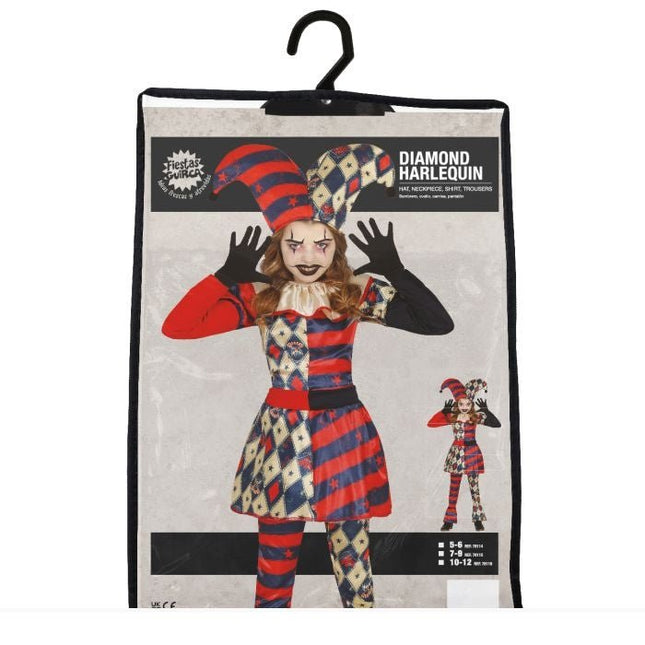 Horror Harkelijn Halloween Kostuum Kind van Fiestas Guirca koop je bij Partywinkel