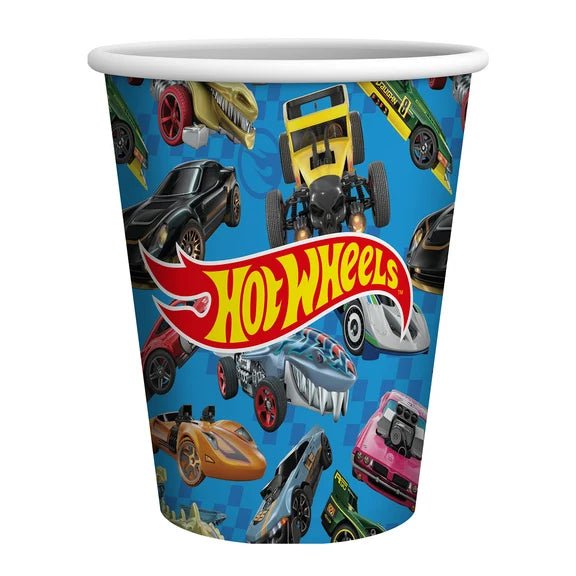 Hot Wheels Bekers Blauw 250ml 8st van VDV Benefit koop je bij Partywinkel