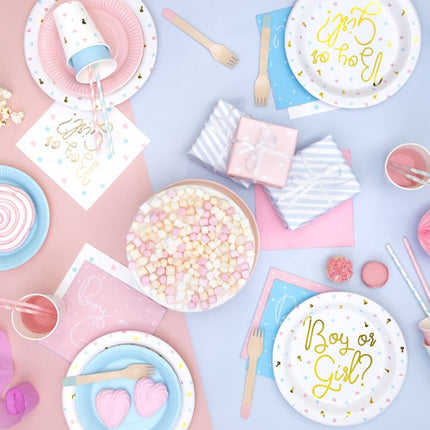 Houten Bestek Lichtroze 16cm 18 delig van Partydeco koop je bij Partywinkel