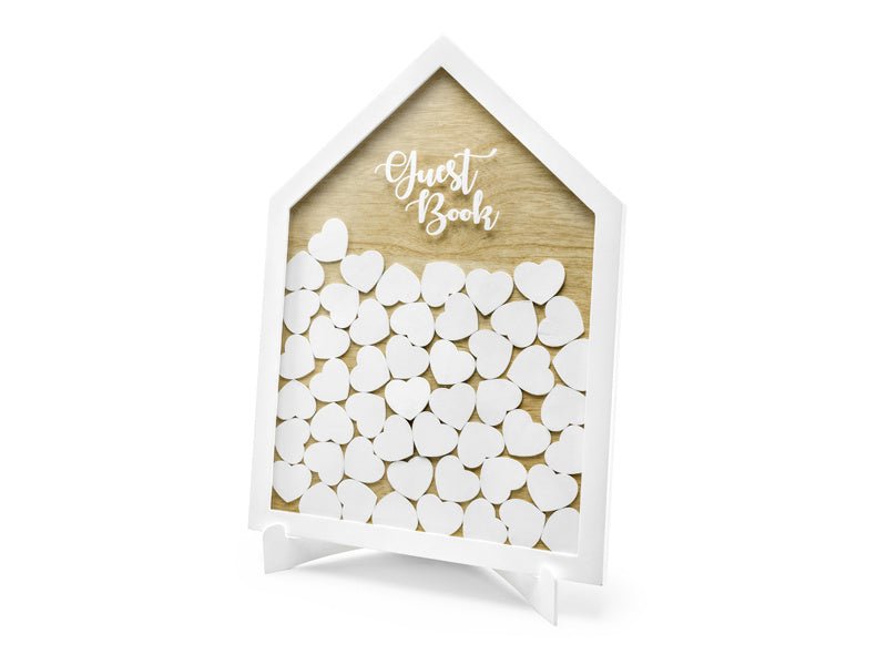 Houten Gastenboek Hartjes 43cm van Partydeco koop je bij Partywinkel