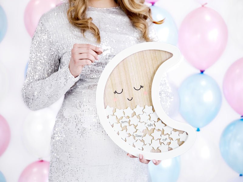Houten Gastenboek Maan 38,5cm van Partydeco koop je bij Partywinkel