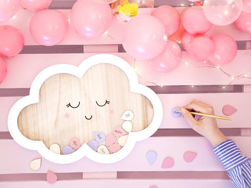 Houten Gastenboek Wolk 43cm van Partydeco koop je bij Partywinkel