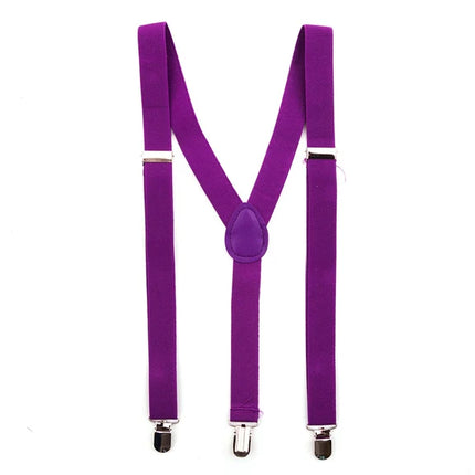 Solid Purple Suspenders