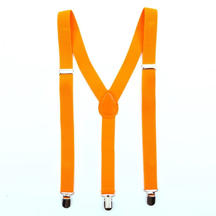 Solid Orange Suspenders